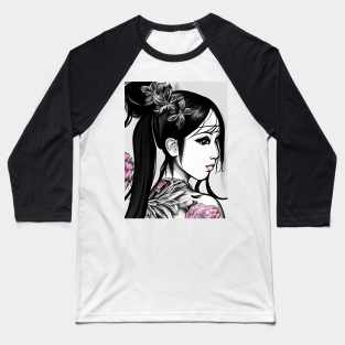 Geisha Tattoo Baseball T-Shirt